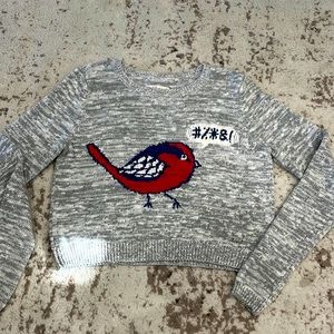 Abercrombie and Fitch Cropped knit sweater size medium